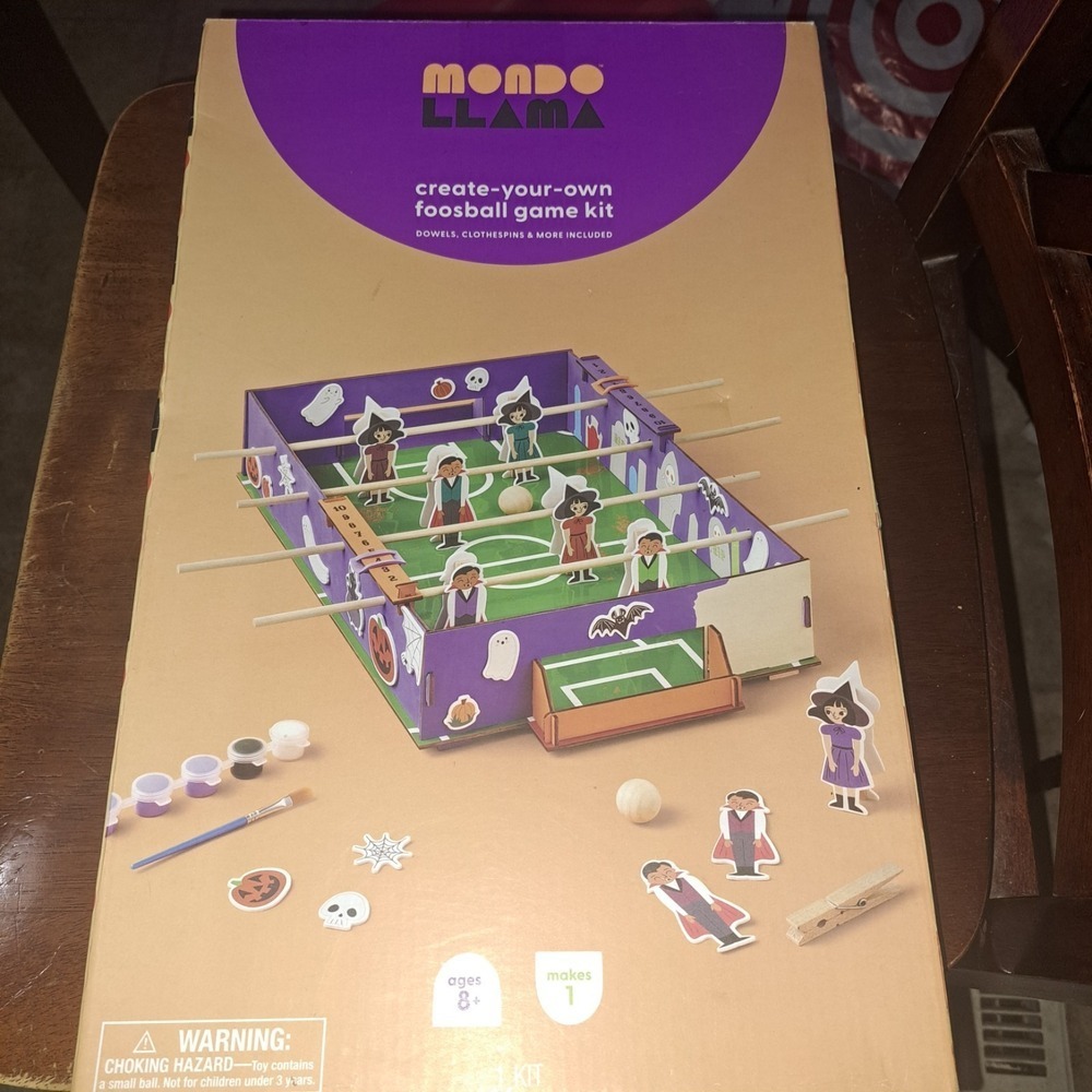 MONDO LLAMA DIY Kids Halloween Craft Create-your-own Foosball Game Painting Kit
